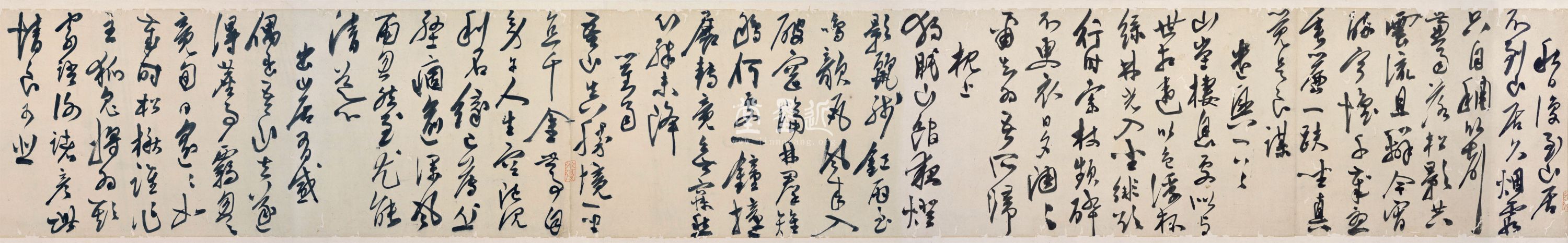 陳淳    山前曉景詩畫卷