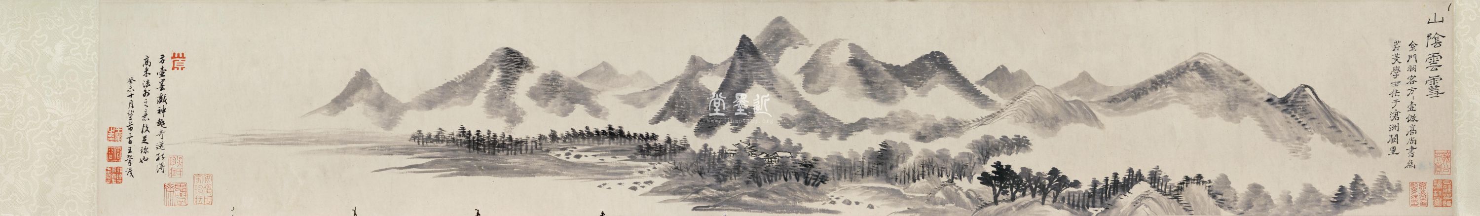 王翬 仿方從義山陰雲雪圖